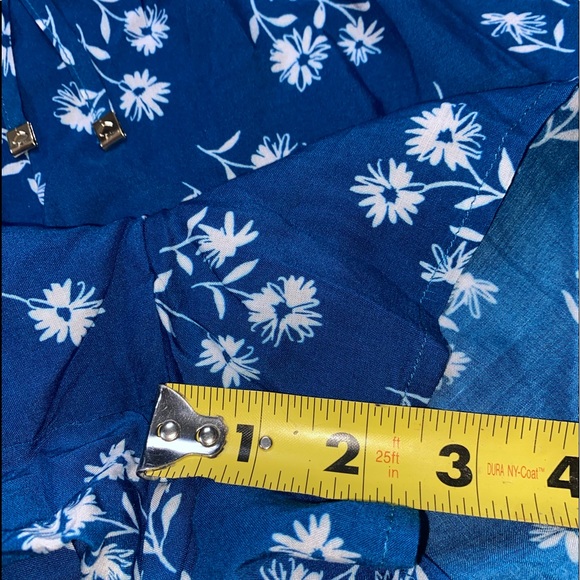 🆕Kate Spade Blue Floral Off The Shoulder Romper - Picture 10 of 11
